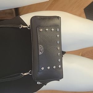 Brighton Rox Large Zip Wallet With Removable Strap